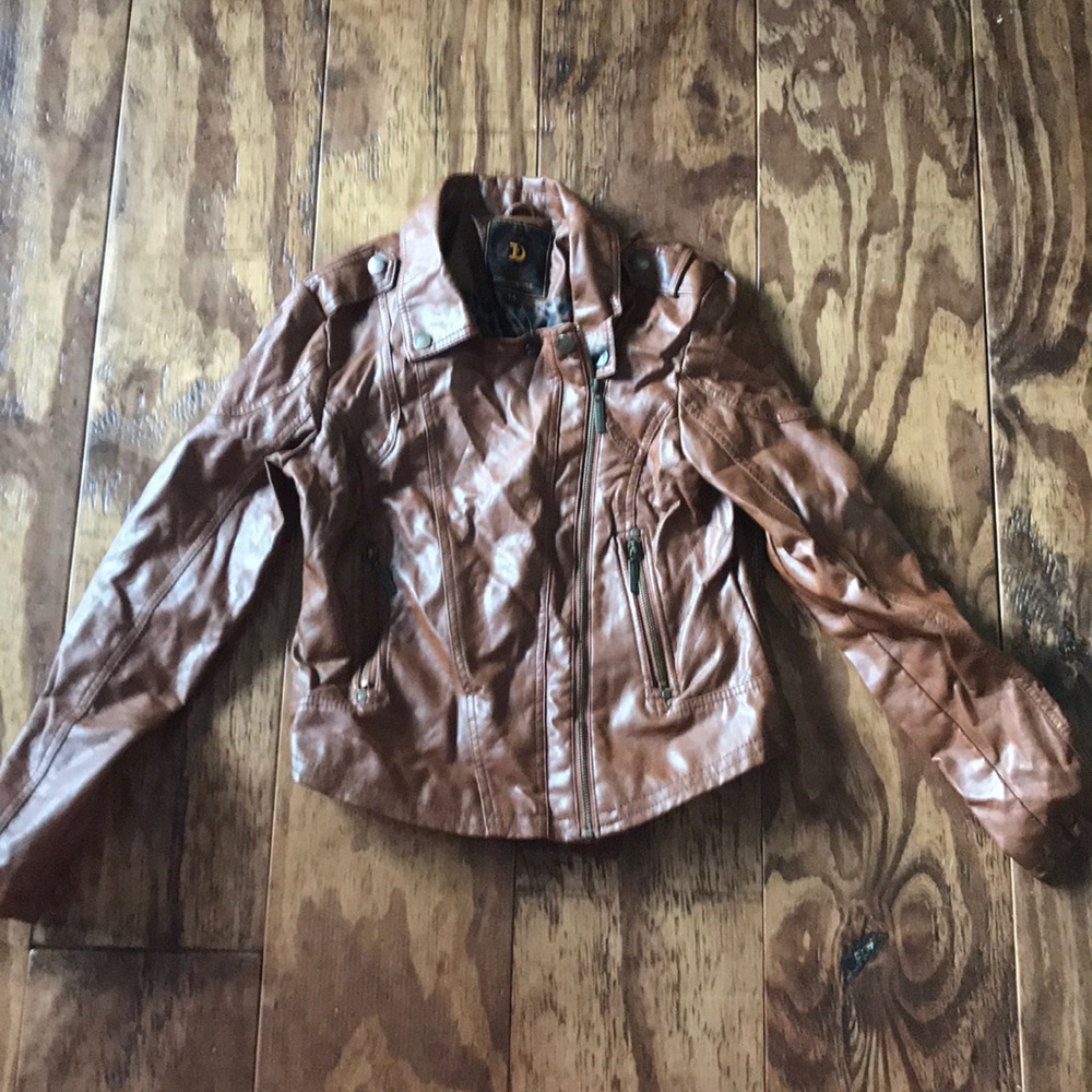 EUC Dollhouse vegan leather bomber jacket